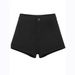 Women's High Waist Slimming Denim Shorts Spring 2025 Style Black Bodycon Elastic Hot Pants_ecoleips.com