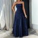 Women's Elegant Strapless Maxi Dress Flowy A-Line Evening Gown for Vacation And Parties 8 Colors S XL_ecoleips.com