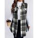 "Plaid Sleeveless Vest Coat – Wool Blend Women’s Outerwear (Black, Khaki, Red, XL-4XL)"_ecoleips.com