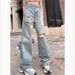 Ripped Wide-leg Jeans Women, Thin Style Summer 2026, New High-waisted Loose Slimming Floor-length Straight Pants For_ecoleips.com