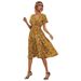 Women's Trendy Summer Dress Short Sleeve Ditsy Floral Print Elegant Casual Daily Vacation Wear_ecoleips.com