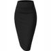 High-Waist Slit Pencil Skirt – Stretchy Milk Silk For Office & Night Out (XS-XL, Black/White/Mustard, Euro Slim Fit)_ecoleips.com