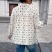 Elegant Women's Blouse With Floral Print & Lace Cutout Design, Polo Collar, Relaxed Fit, Breathable Knit Fabric, Plus Size Options (1XL-4XL)_ecoleips.com