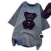 Women's Short Sleeve T-Shirt Korean Style Loose Fit Summer Fashion Embroidered Bear Top For Spring And Summer_ecoleips.com
