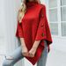 MaoMaoYu 2026 Autumn Winter European And American Foreign Trade Shawl Cape Sweater Solid Color High Neck Cross-Border_ecoleips.com