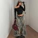 Stretchy Off-Shoulder Long Sleeve Crop Top Milk Silk Tee Grommet Detail Black Brown S to L_ecoleips.com
