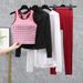 Women's Clothing Printed Yoga Suit Gym Yoga Pants Vest Pilates Suit_ecoleips.com