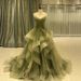 "Ethereal Forest Wedding Dress – Light Chiffon Studio Photography Gown, Fairy-Inspired Greens, XS-XXXL"_ecoleips.com