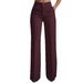 New Women's High-Waisted Straight Leg Suit Pants American Style Simple Design_ecoleips.com