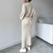Women's 2-Piece Casual Long Sleeve Sweater & Skirt Set - Soft V-Neck Knit Cardigan & Flowy Skirt Combo,Solid Color Outfit (S/M/L)_ecoleips.com