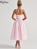 Hugcitar Elegant Plaid Print Straps Ruched Sexy Bodycon Maxi Prom Dress Summer Women Fashion Y2K Outfits Birthday Party Festival_ecoleips.com