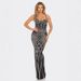 OS7045 New European And American Cross-Border Sexy Fashion Sleeveless Rhinestone Strap Backless Slim Dress Party Gown_ecoleips.com