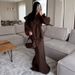 2025 Summer New Fashion Design Lace-Up Shirt High-Waisted Skirt Casual Set For Women_ecoleips.com
