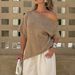 Women's Relaxed Asymmetrical Top Trendy Bloggers Spring Summer Relaxed Everyday Wear Comfortable Feshion_ecoleips.com