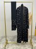 New Muslim Dresses Islamic Clothing Moon Embroidery Robe And Chiffon Scarf Ramadan Dubai Luxury Abaya Moroccan Kaftans For Women_ecoleips.com