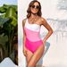 Women's Clothing Design Swimsuit Solid Color Splicing One Piece Swimsuit Female_ecoleips.com