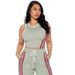 Women's Clothing Women's Fashion Casual Vest And Side Striped Sports Style Trousers Two Piece Set_ecoleips.com