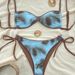 Women's Clothing Leopard Print Lace-Up Swimsuit Bikini Set Three-Piece Sexy Swimwear For Hot Spring Beach_ecoleips.com