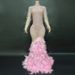 Women's Clothing Novans New Female Singer Car Model Dance Rhinestone Black Feather Long Dress Tail Dress Stage Performance Costume_ecoleips.com