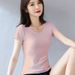 Summer Short Pure White T-shirt Women's Short-sleeved Slim-fitting Crew Neck Spring Clothes New Pure Cotton Top T-shirt Bottoming Shirt_ecoleips.com