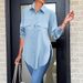 Sweet Polyester Polo Collar Shirt For Women's Autumn And Winter, Fitted Long-Sleeved Shirt_ecoleips.com