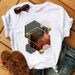 European And American Cross-border Foreign Trade Wholesale Women's Geometric Pattern Round-neck Plus-size Short-sleeve_ecoleips.com