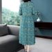 Floral Patterned Dress, Available In Size 200 For Women Of Larger Builds; Suitable For Overweight Ladies, Middle-Aged Mo_ecoleips.com