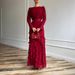 In Stock 2025 Spring European And American Cross-Border Foreign Trade High-End Three-Dimensional Ruffled Slim Long Dress_ecoleips.com