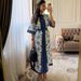 Elegant Retro Print Lapel Women's Shirt Dress Style Summer New Waist Cinching Short Sleeve_ecoleips.com