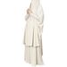 Verve Solid Color Long Robe Ice Silk Wrinkled Lantern Sleeve Loose Comfortable Two-Piece Women's Dress Set_ecoleips.com