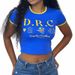2026 Summer Women's T-Shirt With National Letter Embroidery, Short-Sleeve World Cup, Cropped Top Y2K Cross-Border_ecoleips.com