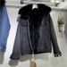"Korean-Style Denim Jacket With Faux Rabbit Fur Lining – Winter-Ready Fleece-Lined Cotton Coat For Women, Trendy & Warm Short Padded Jacket"_ecoleips.com