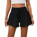 Y2K Drawstring Shorts Skirt For Women, Fashion Summer Casual High-Waisted Elastic Waistband Shorts With Pockets, Streetwear Aesthetic Skort_ecoleips.com