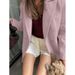 Autumn Women's Double-Breasted Suit Jacket With Pink Woolen Coat And Elegant Top_ecoleips.com