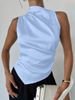 Women's Clothing Summer Satin Shirt For Women Sleeveless Faux Silk Top Stylish Design Simple Camisole Tank Top Women's Clothing_ecoleips.com
