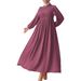 Modest Evening Dress Middle Eastern Ethnic Style Muslim Dress Lace Trimmed Lantern Sleeve Fitted Waist Bestseller Women's Clothing_ecoleips.com