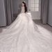 Luxury Lace Wedding Dress for Brides 2026 New Style Long Sleeved Gown Suitable for Petite plus Sizes And Maternity Wear Heavy Embroidery D109_ecoleips.com