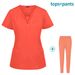 Women's Beauty Salon Work Clothes Operating Room Scrub Suit Hand Washing Clothes Short-sleeved Doctor Elastic Scrub Suit_ecoleips.com