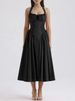 2025 Summer New Slim Fit Camisole Long Dress, Fashionable Printed Neck Hanging Lace Dress_ecoleips.com