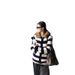 American Retro Black-And-White Striped Woolen Caped Sweater With A Fitted, Slimming Silhouette, Paired With A Sophistica_ecoleips.com