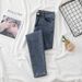 Women's Slim Fit Cropped High Waisted Jeans Korean Style Skinny Pencil Pants Trendy Spring Wear outside New 2026_ecoleips.com