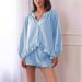 Women's Clothing Autumn New Comfortable Casual Ruffled Button Long Sleeved Tops And Trousers Sets_ecoleips.com