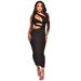 Women's Clothing Multi Color Optional Oblique Shoulder Sleeveless Dress Female_ecoleips.com