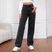 Women's Clothing High Waist Women's Jeans Light Color Washed Loose Wide Leg Large Size Straight Pants_ecoleips.com