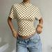 Summer New Women's Polka Dot Print Short Top T-Shirt Hot Girl Clothing_ecoleips.com