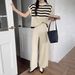 New Design Color Block Striped Knitwear Loose Sleeveless Women's Fashionable Transparent Korean Style Casual Set Polyester Blend_ecoleips.com