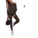 In-stock 2026 European And American Foreign Trade Spring Solid Color Fashion Casual Tie-shoulder Sports Pants Long Set_ecoleips.com