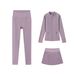 3-Piece Activewear Set – Slim-Fit Jacket, Accordion Skirt & Capri Leggings (Breathable Nylon, Yoga-to-Street Versatility)_ecoleips.com