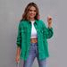 Women's Distressed Denim Jacket Oversized Long Sleeve Casual Shirt Coat In Solid Colors_ecoleips.com