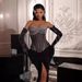 Women's Clothing Heavy Duty Hot Diamond Tube Top Slim High Slit Design High End Evening Dress Banquet Car Model Catwalk Hip Long Skirt_ecoleips.com
